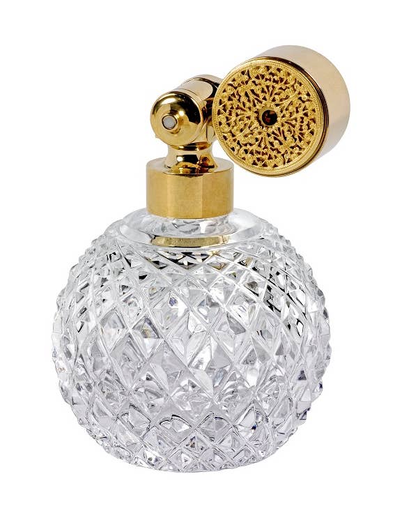 Gold Plated Escale Mount Diamond Cut Crystal Glass for wholesale by MARCEL FRANCK