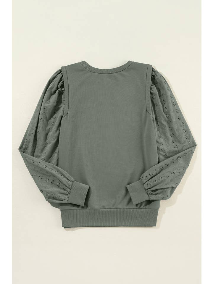 PRETTY BASH – Großhandel Sweatshirt – Damen – Sweatshirt mit Rundhalsausschnitt und Textur