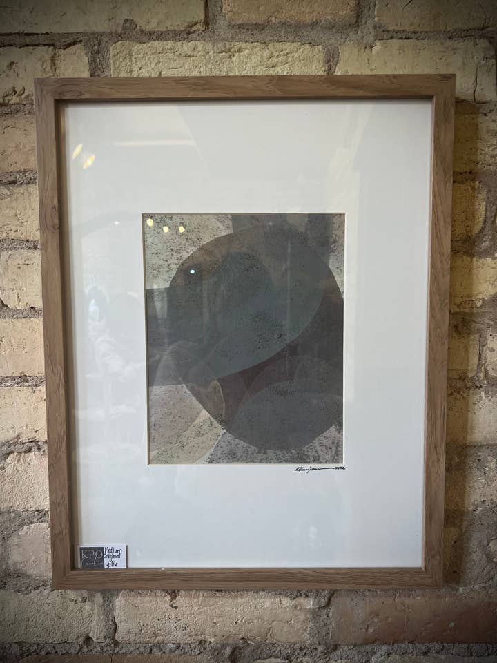 "Haven's Way" - Original abstract framed painting on canvas by Kristy Kurjan for wholesale by KPO Creative LLC