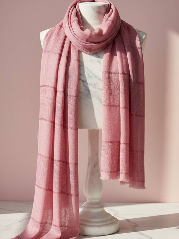 Striped Glitter Scarf Pack of 12 for wholesale by Arya Jewellery Wholesale