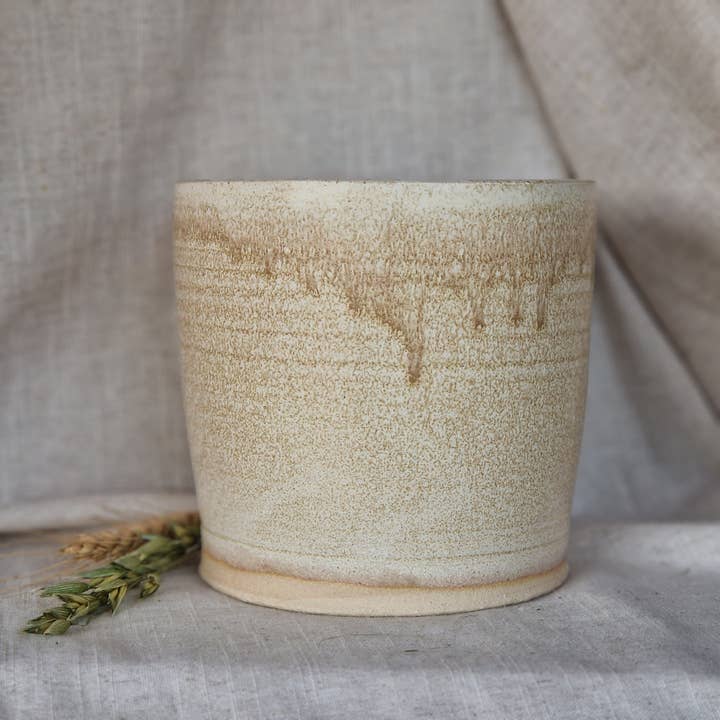 Charlotte Manser Ceramics - Wholesale Plant Pot - Cream Handmade Ceramic 12cm Plant Pot