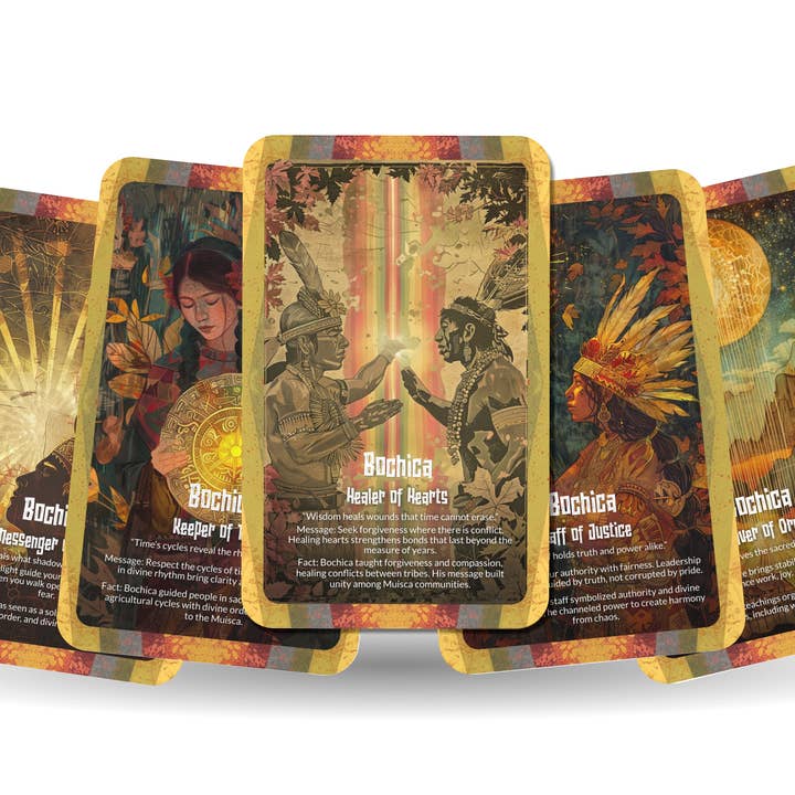 Ibiza Tarot USA – Großhandel Tarot-Karten – Orakel des Bochica Lehrer-Gott-Deck – 22 Karten, Licht & Gesetz7