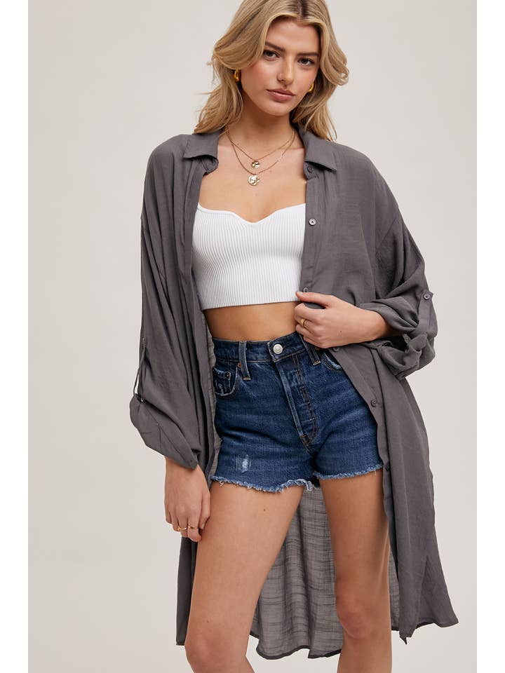 Bluivy – Camisa com botões no colarinho – Mulher por atacado – CAMISA DE PALANGRE VENTILADA COM BOTÕES61