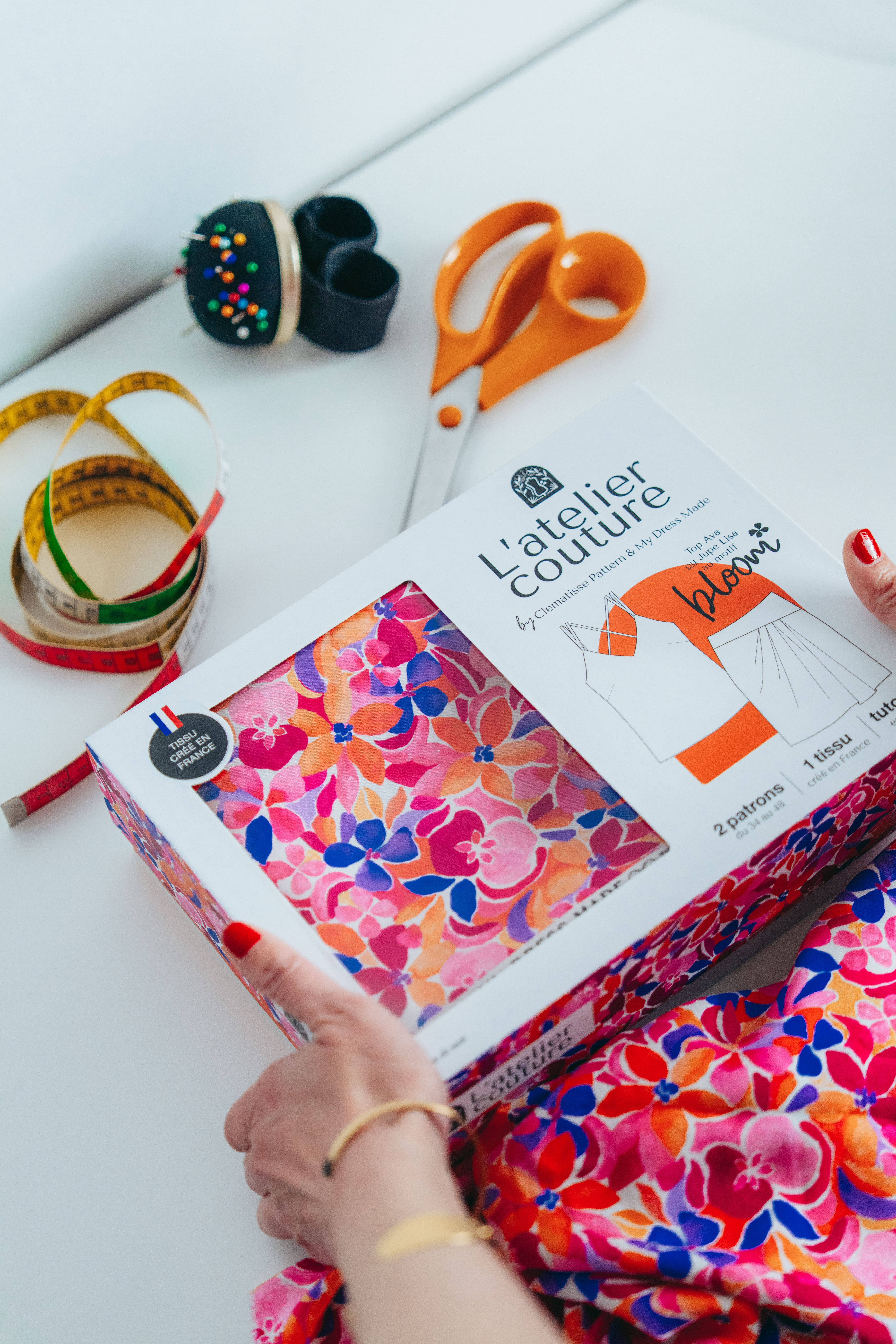 MY DRESS MADE - Wholesale Fabric - Viscose poplin fabric BLOOM - Printed in France6