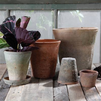 HomArt - Wholesale Plant Pot - Rustic Terra Cotta Rose Pot - Lrg - Antique Red
