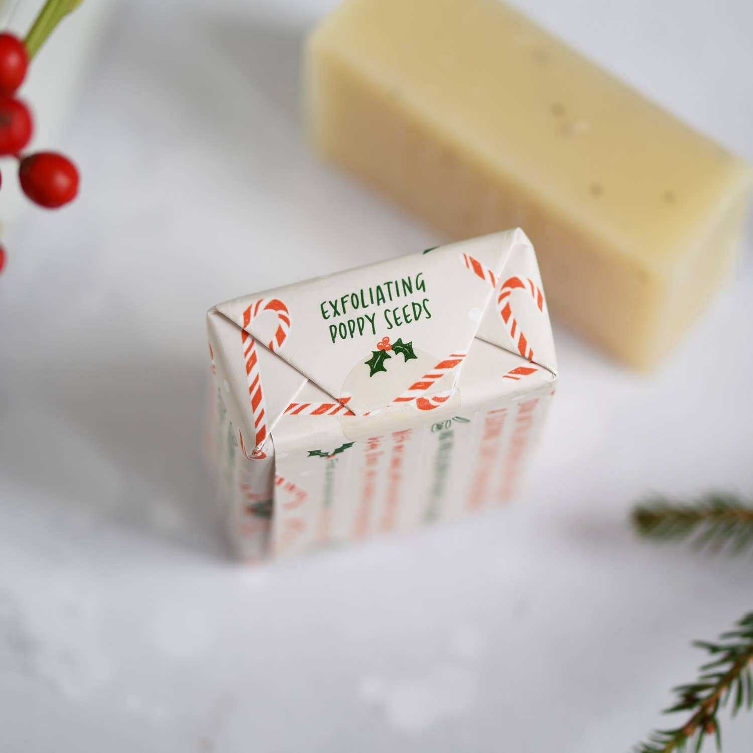 Paper Plane (US Duties Paid) - Vente Pains de savon - Savon de Noël 100 % naturel à la canne de bonbon à la menthe poivrée vegan4