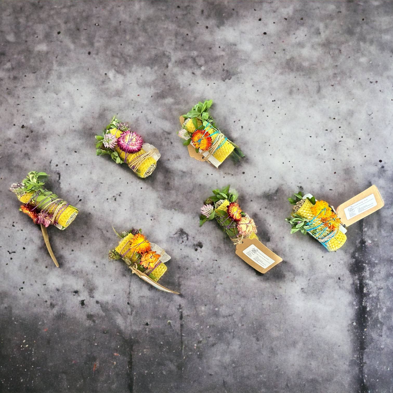 Well Fed Wolf L.L.C. - Wholesale Sage Bundle - White Sage, Botanicals, Crystals & Beeswax Herbal Wands3