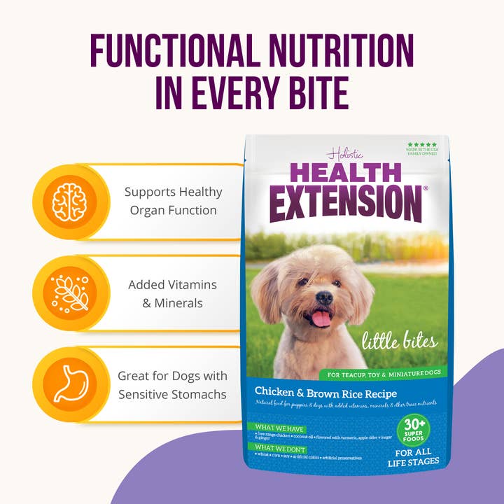 Health Extension Pet Care - Wholesale Pet Food - Dog - Little Bites Chicken & Brown Rice Recipe