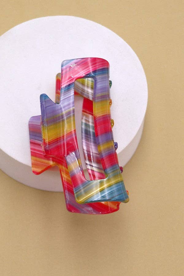 JOSSLYN by wall to wall - Wholesale Hair Clip - Women's - RECTANGLE CELLULOSE HAIR CLAW CLIP | 40H61512