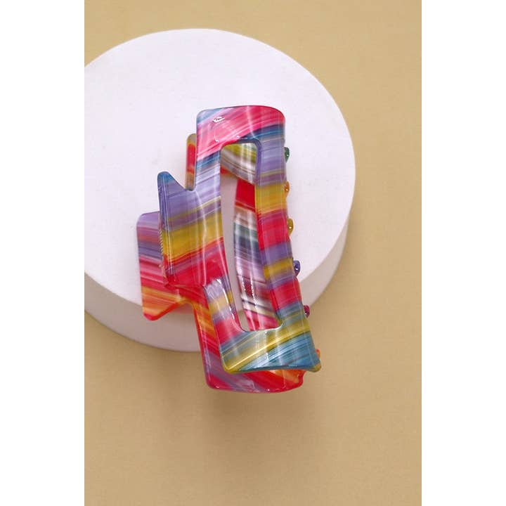 JOSSLYN by wall to wall - Wholesale Hair Clip - Women's - RECTANGLE CELLULOSE HAIR CLAW CLIP | 40H61512