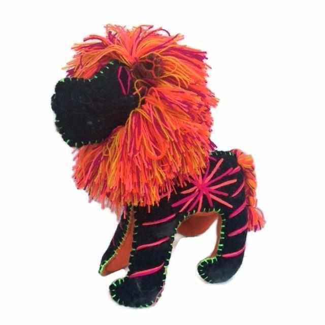 Milo the Lion - Repurposed Wool Boho Decor Milo the Lion - Repurposed Wool Boho Decor