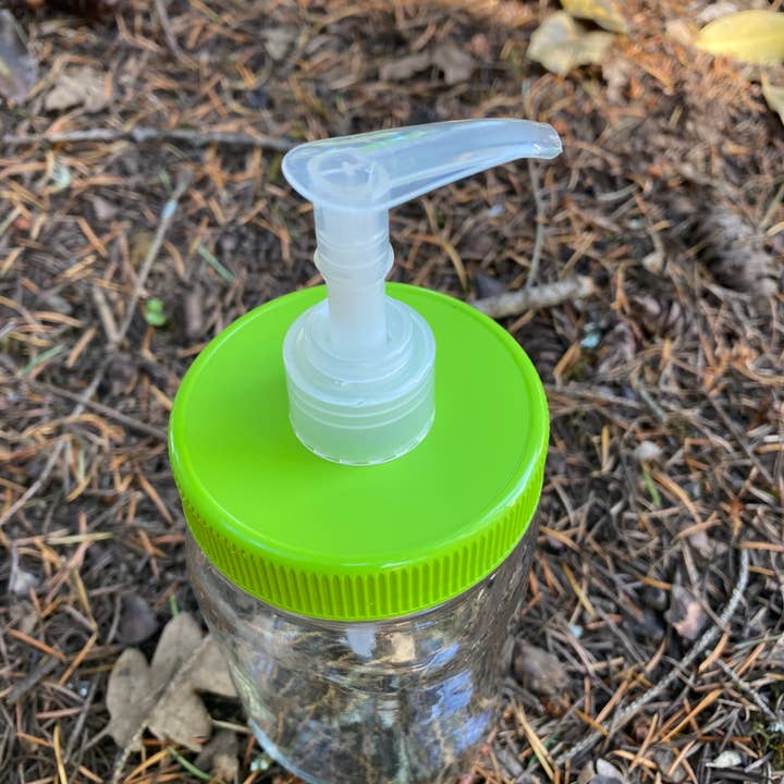 Mason Jar Pump Lid, Clear Lime- PINT length for wholesale by Simple Sundries, LLC