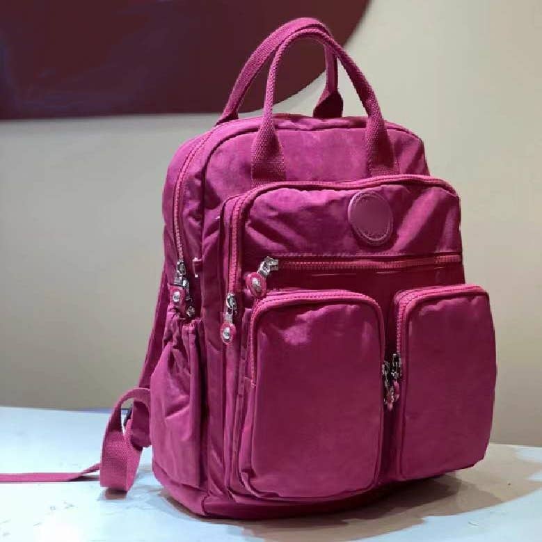 wandf – Mochila - Mulher por atacado – Mochila de Viagem em Nylon Leve com Múltiplos Bolsos e Alça de Ombro11