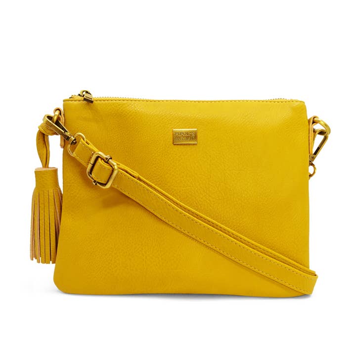 FLAT CROSS BAG MUSTARD for wholesale by PIPOL