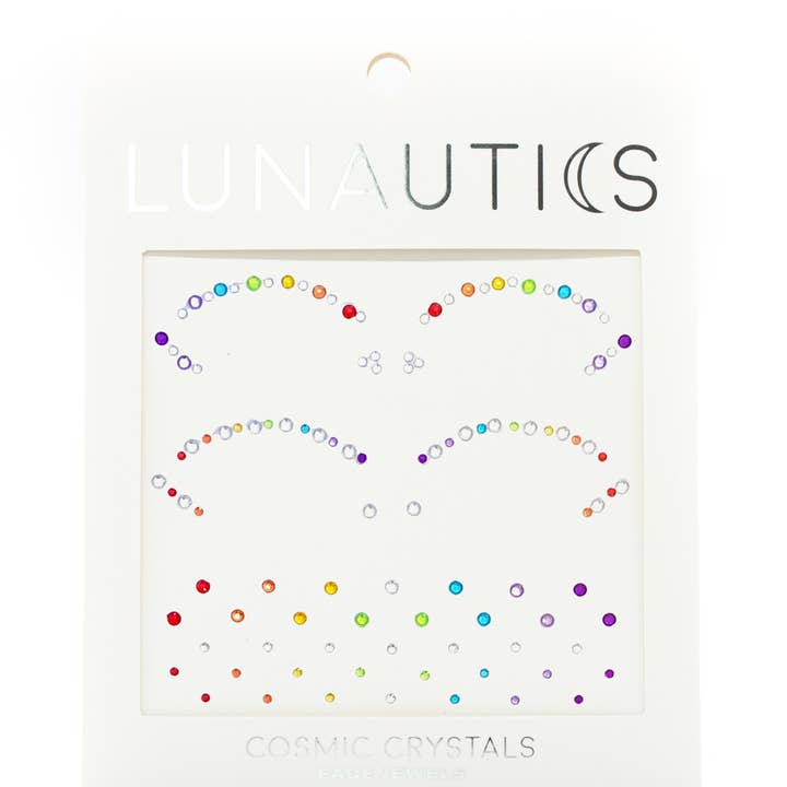 Lunautics - Vendita all'ingrosso Glitter/Illuminante corpo - Proud AF - Adesivi per viso e occhi con pieghe tagliate ad arcobaleno