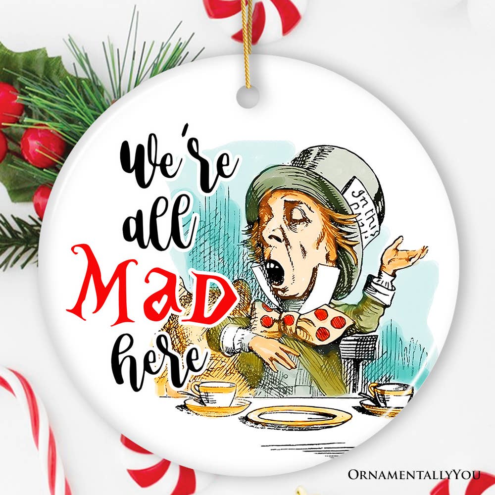 OrnamentallyYou - Wholesale Ornament - The Mad Hatter Tea Party Ornament, Vintage 1860s Decor0