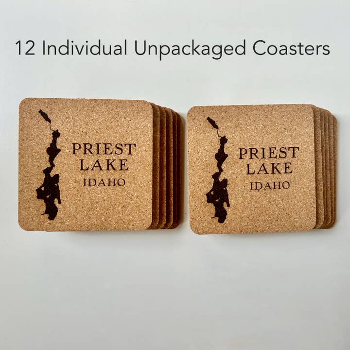 The Lillie Pad - Wholesale Coasters - Custom Lake Map Cork Coasters - Lake Decor and Gifts7