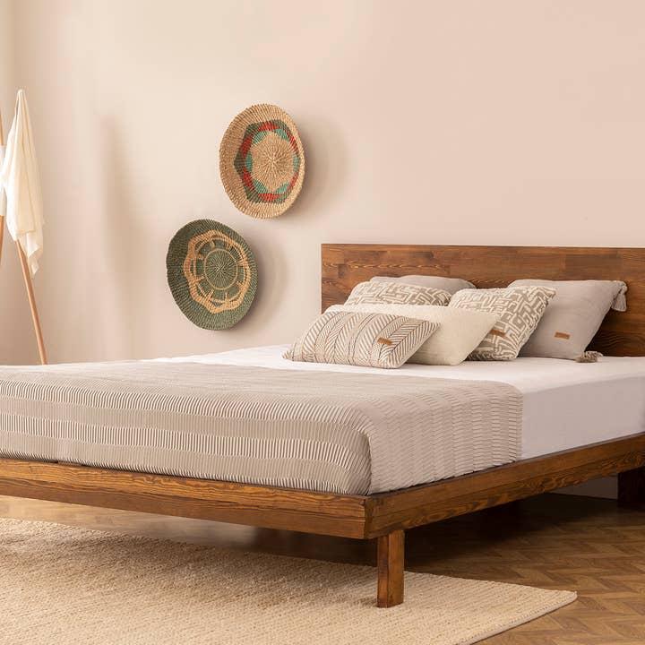 Deholzwart GmbH – Großhandel Bett – Rio Model-Holzbett Einzelbett Kiefernholz - BRAUN3