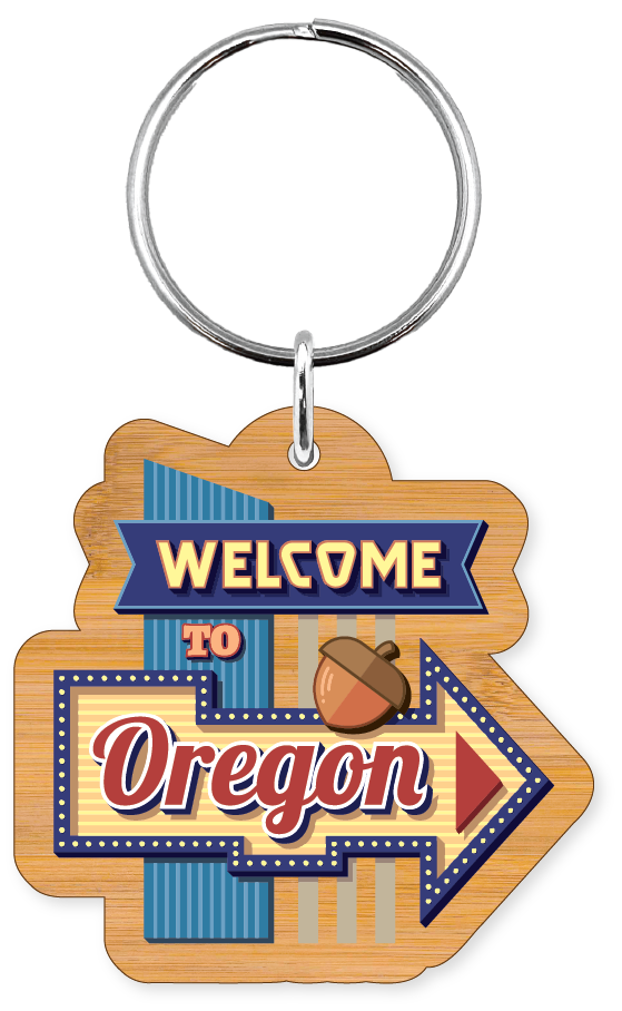 Morris Magnets - Wholesale Keychain - Unisex - Keychain - Welcome to Oregon Sign2