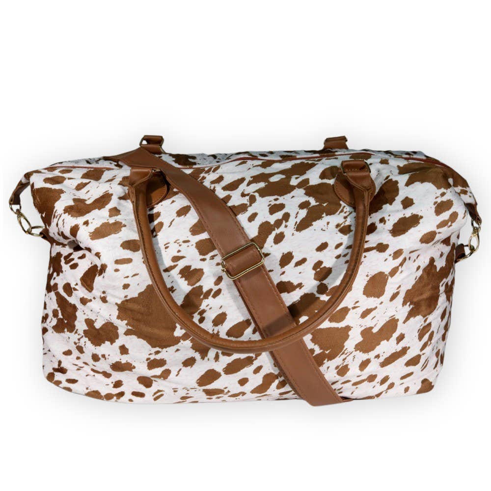 Seriously Shea - Wholesale Weekender Bag - Women's - Cowhide Weekender Travel Bag - Brown1