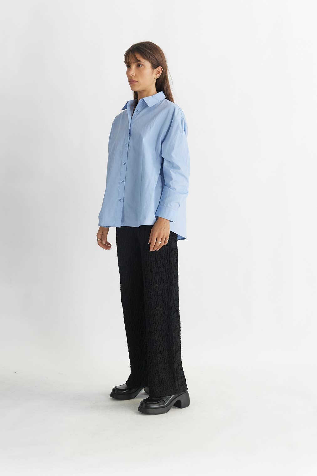 MOD REF - Wholesale Button Down Shirt - Women's - The Ema Top | Collared Button-Down Top12