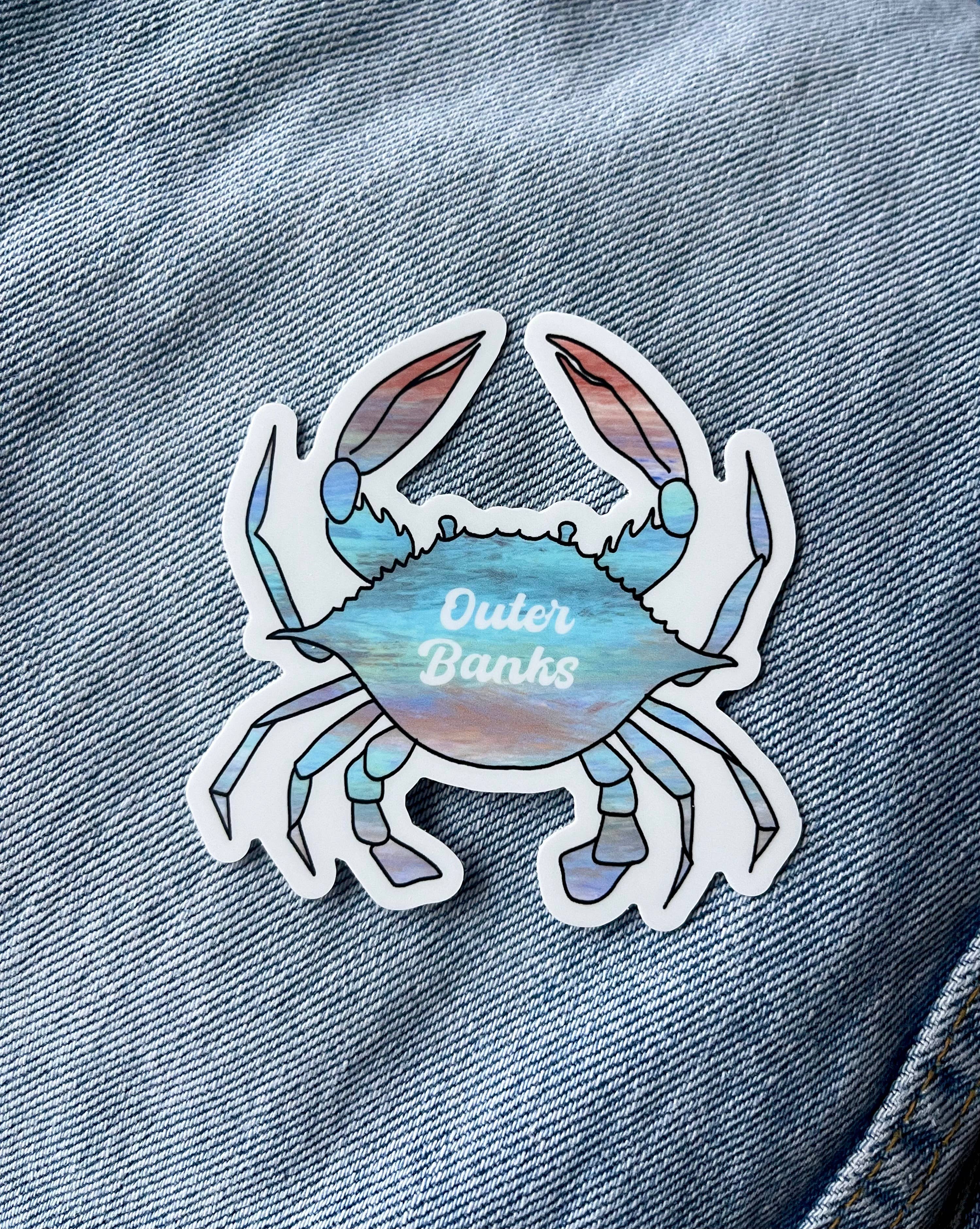 Stickers by Saylor - Wholesale Sticker - Outer Banks North Carolina Blue Crab OBX Sticker2