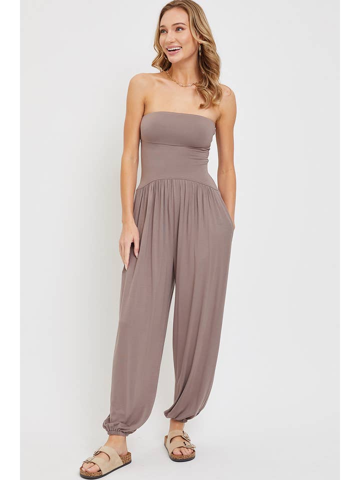 Sweet Lovely by Jen - Wholesale Jumpsuit - Women's - TUBE JERSEY DROP-WAIST ONE-PIECE JUMPSUIT12