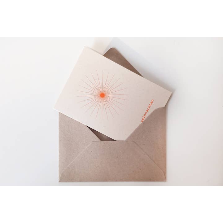 gute.attribute - Wholesale Christmas Card - Greeting card “Christmas star” on sugar cane paper2