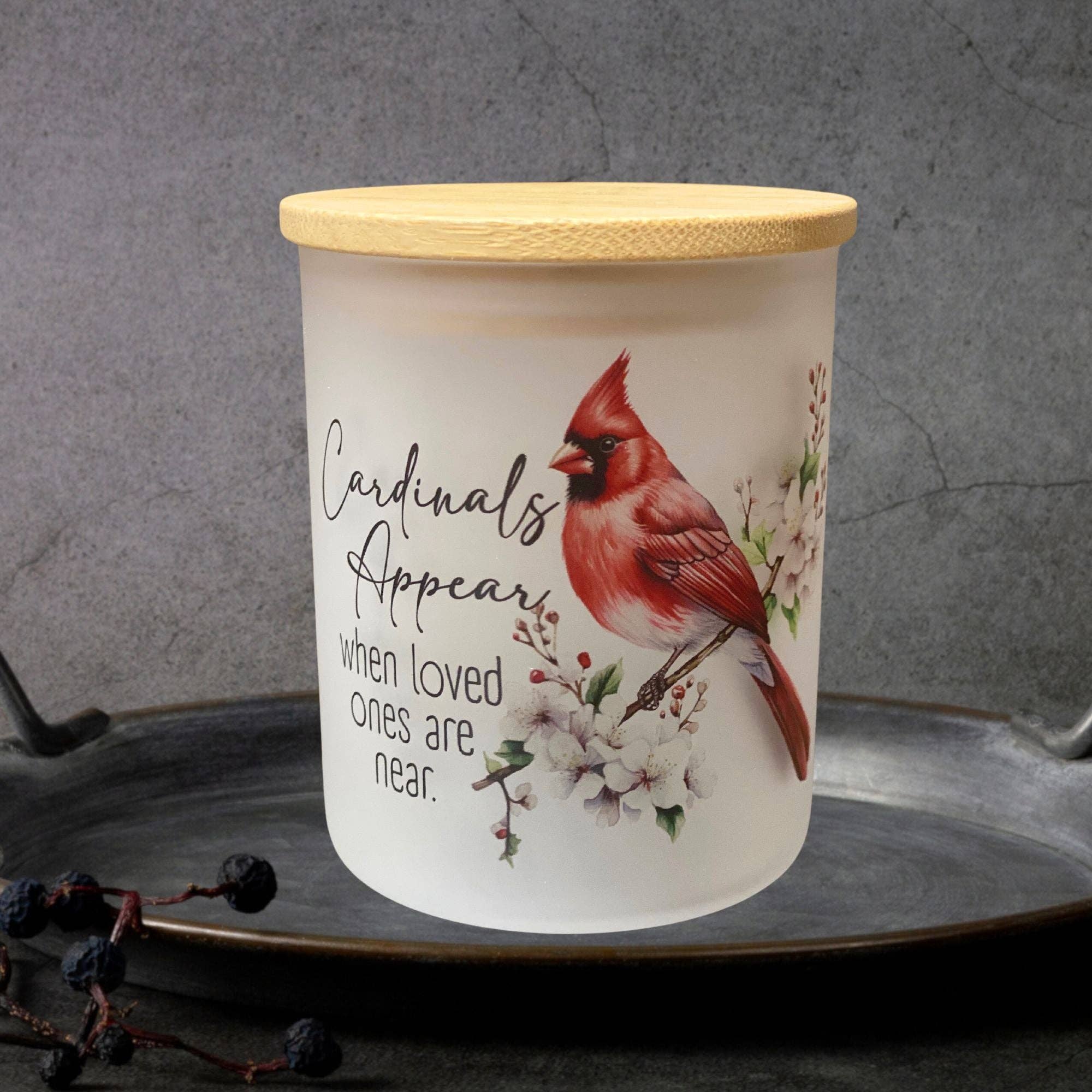 Teele and Co. - Wholesale Tea Light Candles - Cardinals Appear When Loved Ones Are Near Candle Jar with Tea Light2