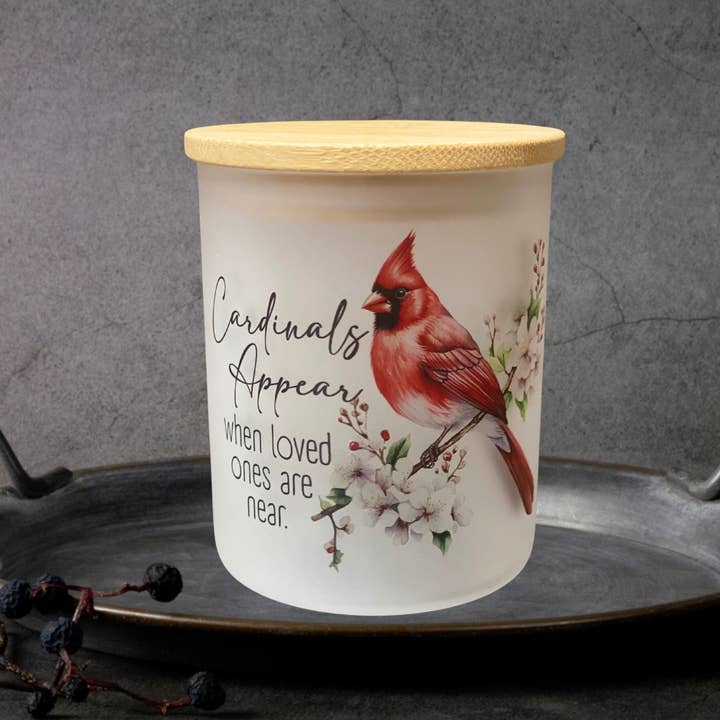 Teele and Co. - Wholesale Tea Light Candles - Cardinals Appear When Loved Ones Are Near Candle Jar with Tea Light2