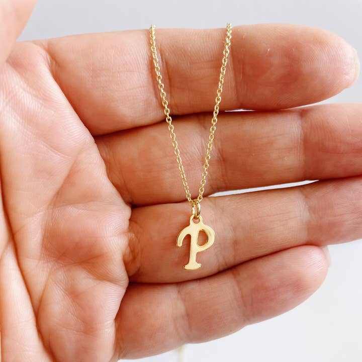 GeoMetricGem - Wholesale Pendant/Charm Necklace - Phillies Necklace ~ Gold Plated Stainless Steel