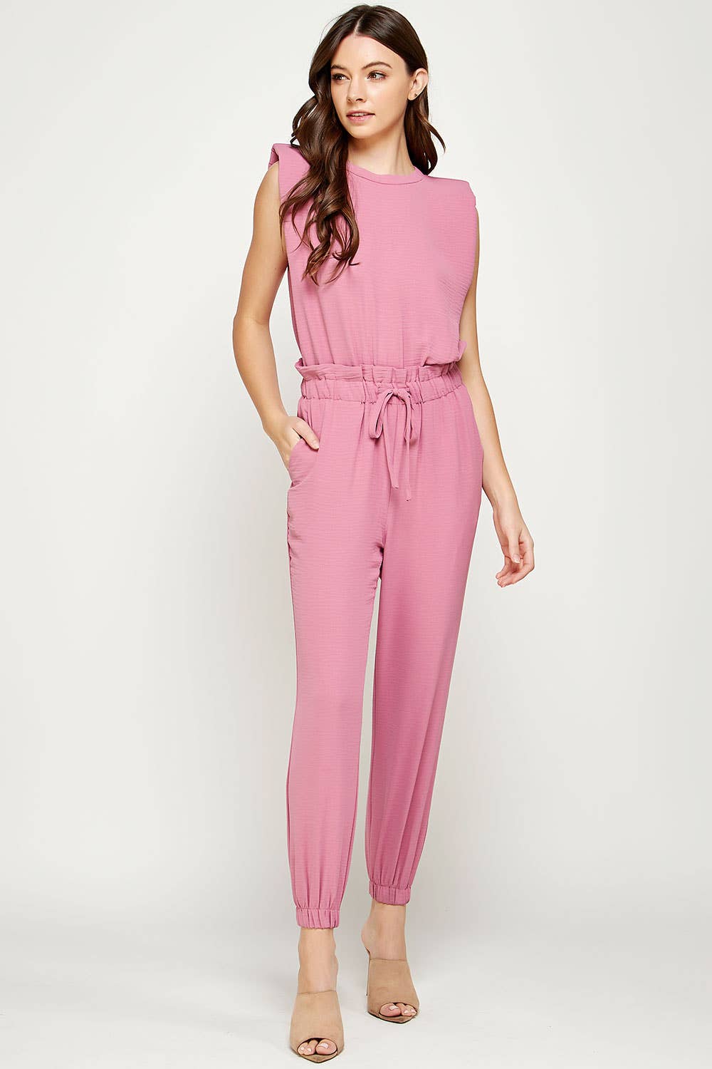 Strut & Bolt – wholesale Jumpsuit – Women's – Shoulder Muscle Padded Sleeveless Jogging Jumpsuit6