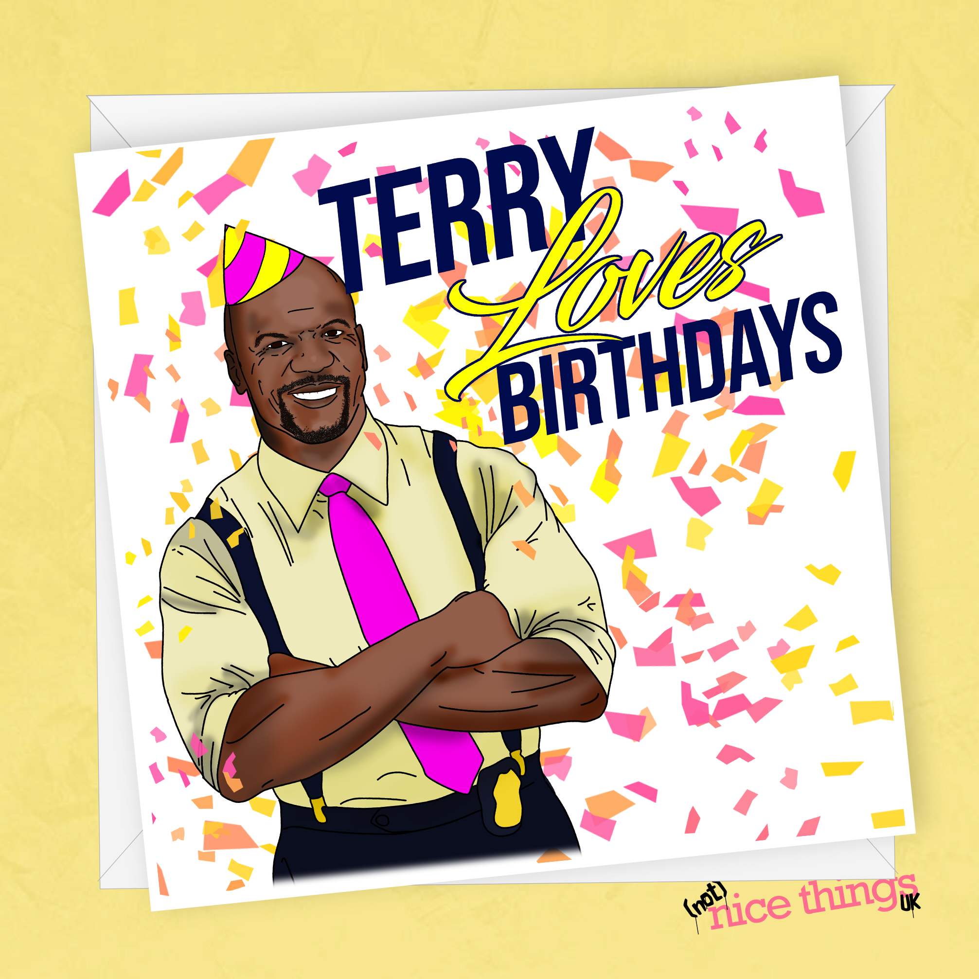 NotNiceThings - Venta al por mayor Tarjetas de cumpleaños - Tarjeta de cumpleaños de Terry Jeffords | Tarjeta de cumpleaños de Brooklyn 990