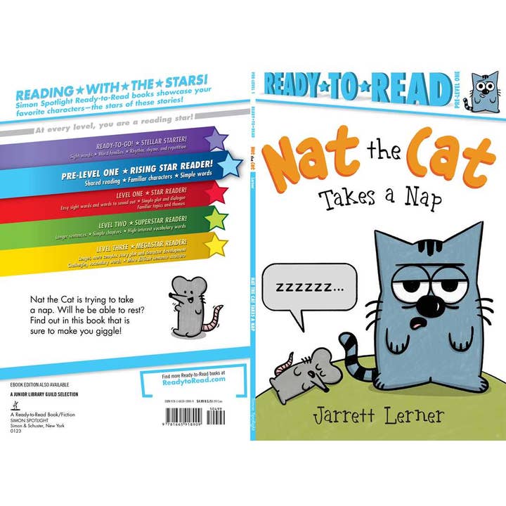 Simon & Schuster - Wholesale Early Reader Book (6-8) - Nat the Cat Takes a Nap by Jarrett Lerner1