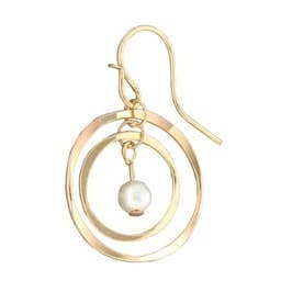 Mark Steel Jewelry - Wholesale Dangle Earrings - Fresh Water Pearl Solar System Dangle Earring
