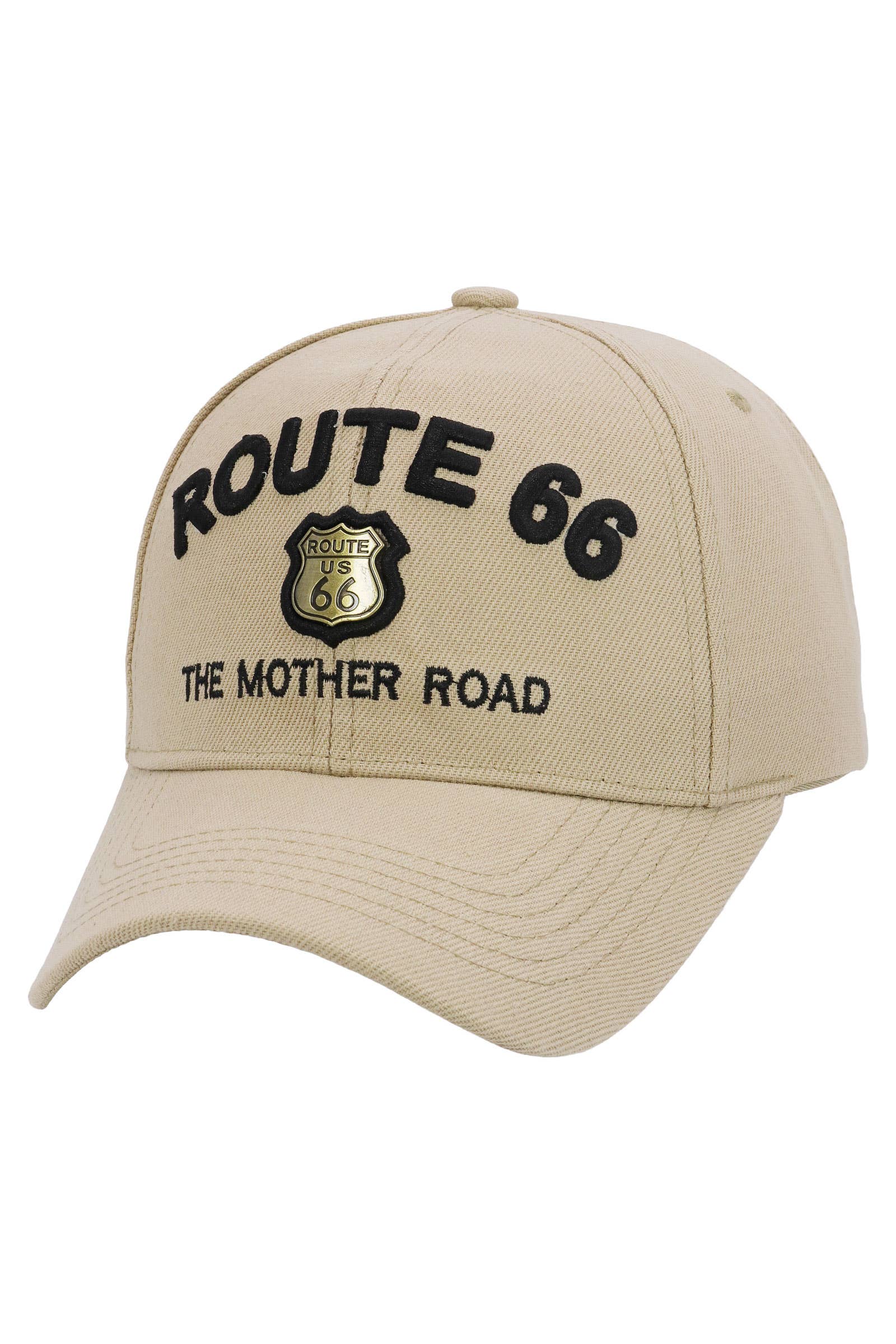 Cap Zone - Wholesale Baseball Cap - Women's - Route 66 Emblem The Mother Road Logo Baseball Cap13