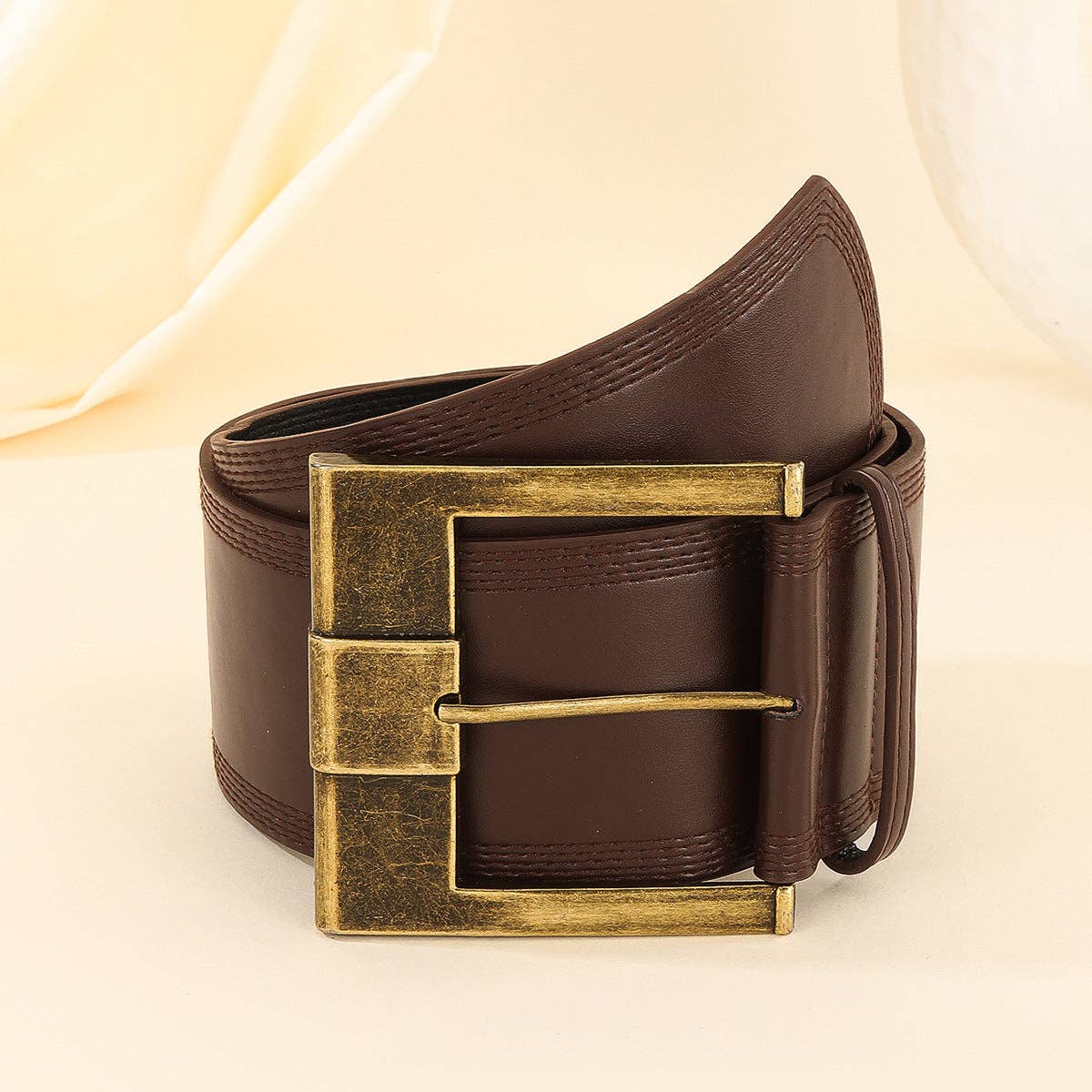 Dipped Shop - Wholesale Belt - Women's - Vintage Distressed Leather Wide Belt DP25G4450