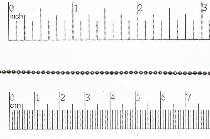 Continental Beads - Wholesale Beads - 1.5mm Diamond Cut Ball Chain Sold by The Foot - CH 8538
