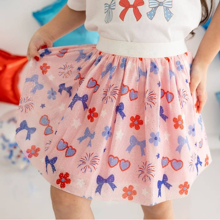 Sweet Wink - Vendita all'ingrosso Tutù - Bambini - Tutu Rosso, Bianco e Carino - Ragazze - Abbigliamento per Bambini - 4 Luglio