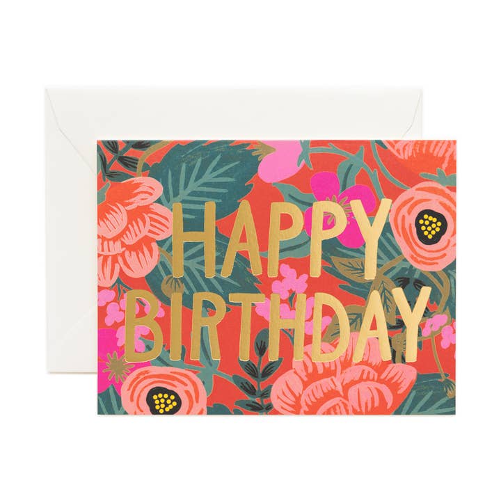 Rifle Paper Co. - Wholesale Birthday Card - Poppy Birthday Card0