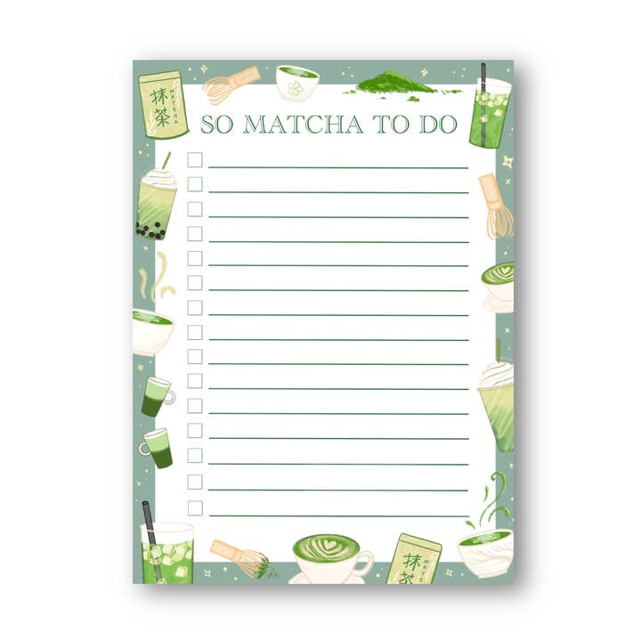 Alors Matcha à Ne Pas Bloc-notes pour la vente par Designs with Jamie