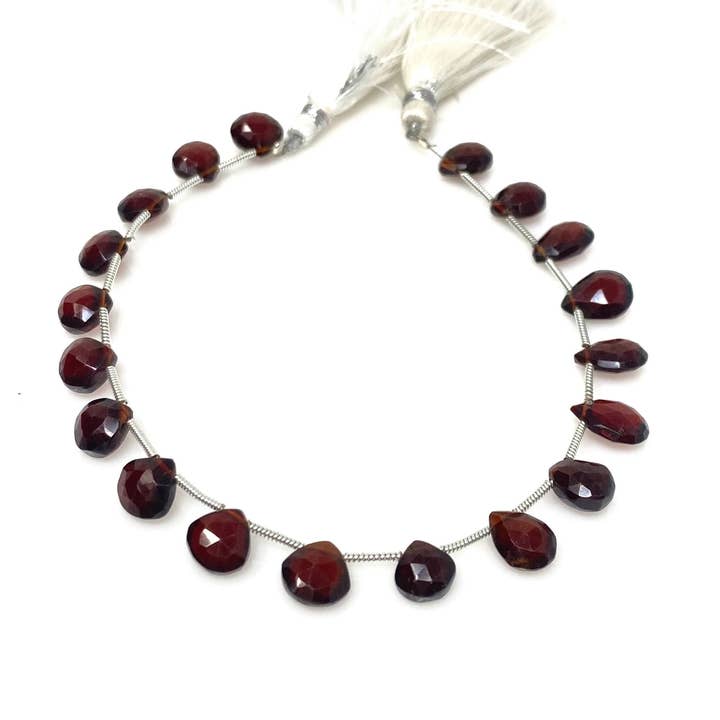 Perles de pierres précieuses en grenat du Mozambique de 8 po, perles à facettes en forme de poire grenat, fournitures de bijoux pour la fabrication de bijoux, vente en gros de perles en vrac pour la vente par Akstar Gems