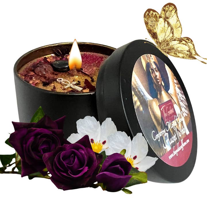 Auset ( Isis) Egyptian Goddess Magickal Conjuring Candle for wholesale by The Goddess of Flame