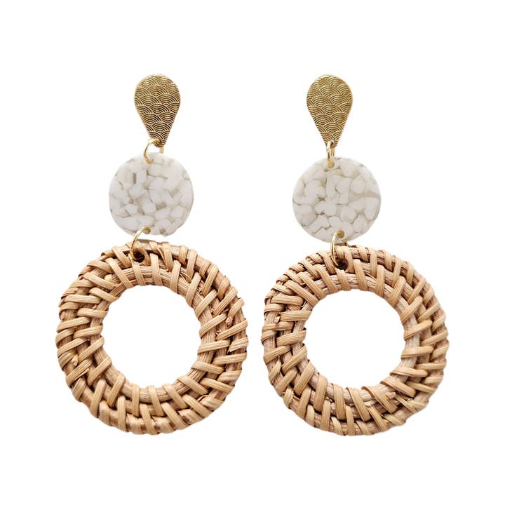 Spiffy & Splendid - Wholesale Dangle Earrings - Lana Earrings - Dark Rattan // Resort, Jewelry14