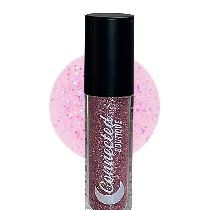 Connected Boutique - Wholesale Lip Gloss - Chosen Pink Glitter Lipgloss with apple scent