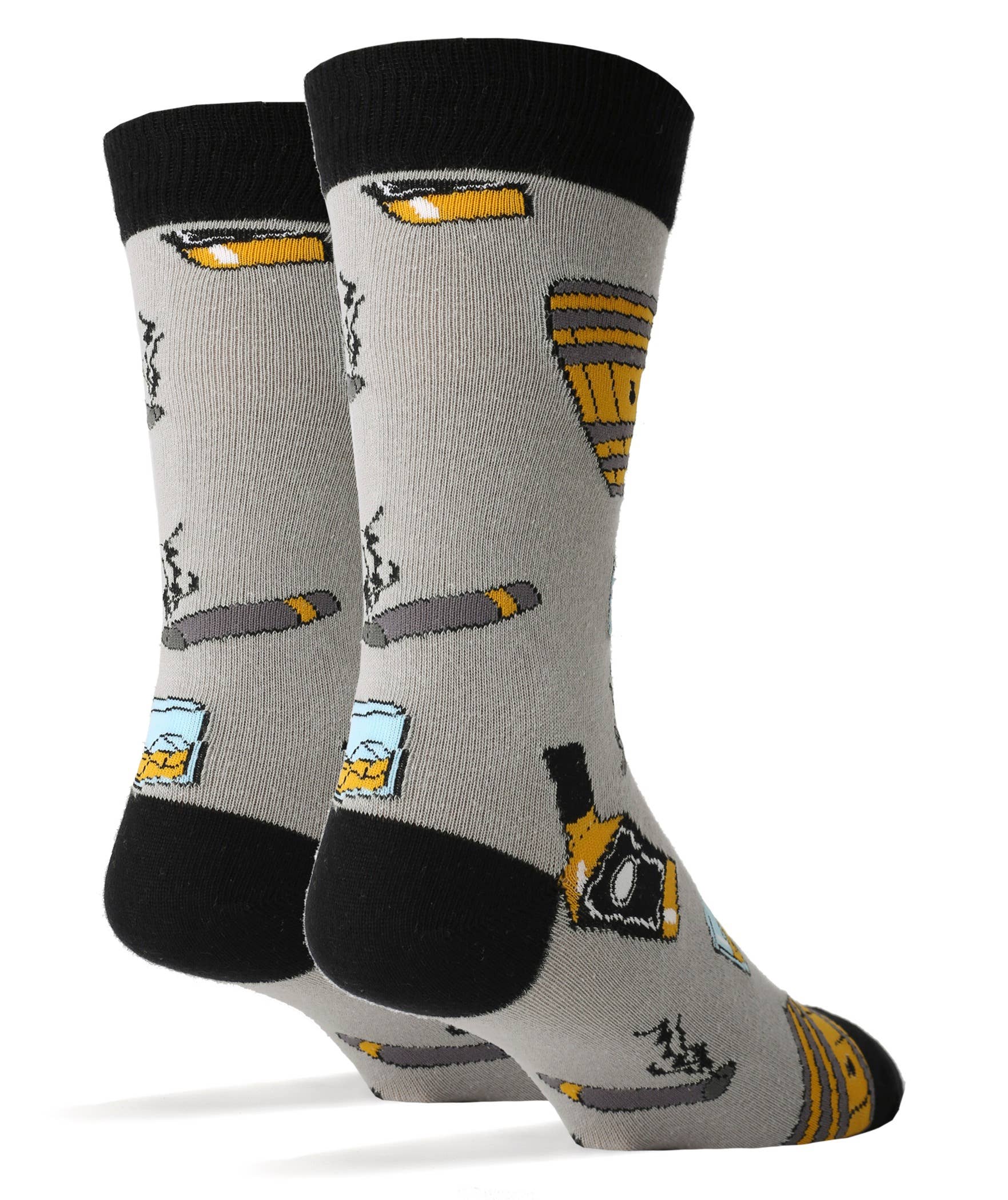 Oooh Yeah/Sock It Up/Oooh Geez Slippers - Wholesale Socks - Men's - Whiskey Me | Men's Cotton Crew Funny Socks1