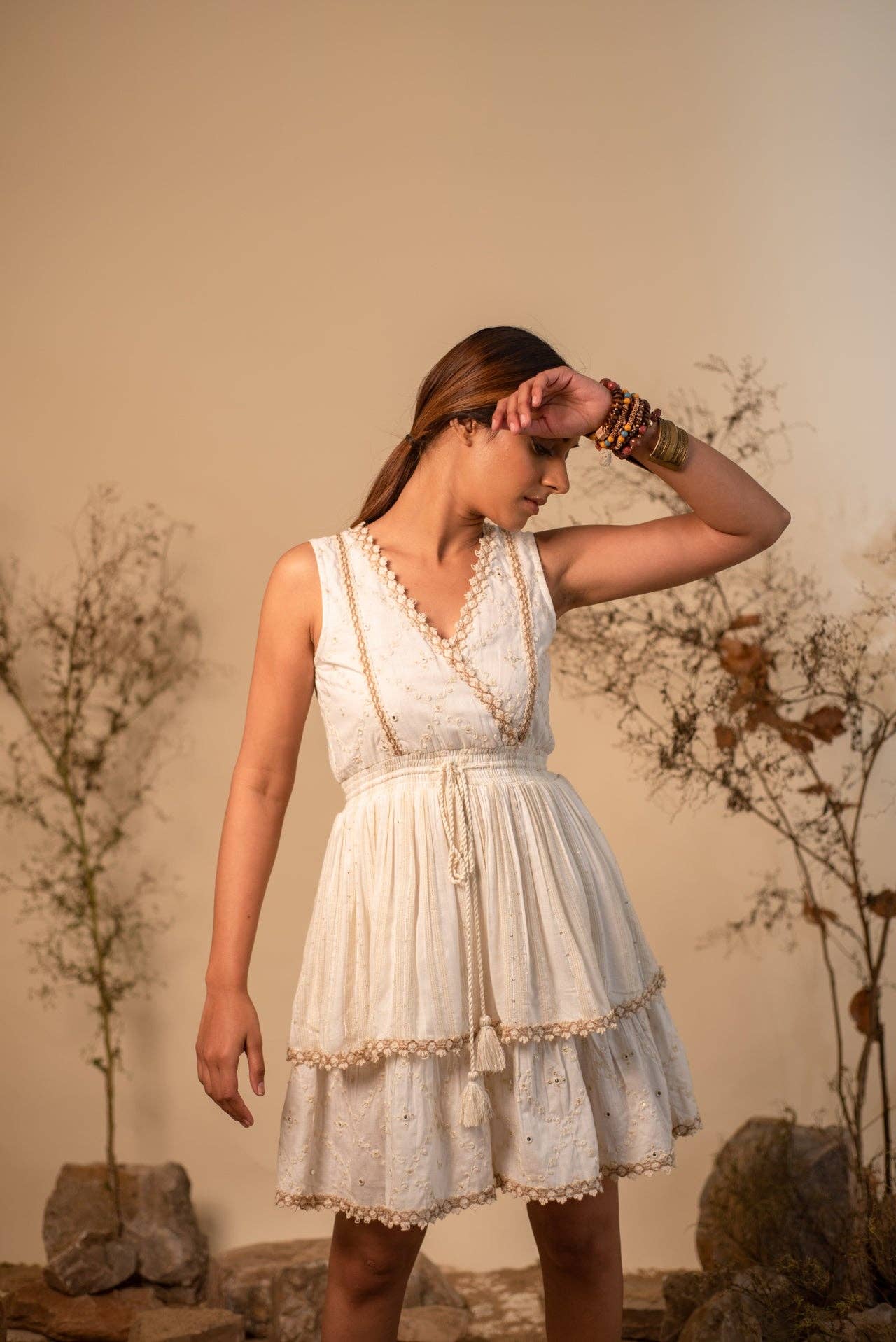 Label Reyya - Wholesale Jurk - Dames - Donkerblauwe mouwloze kruisjurk2