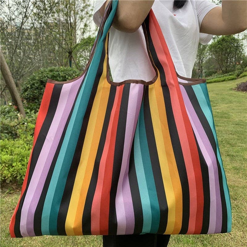 FurDecoration - Wholesale Grocery/Shopping Bag - Foldable Portable Reusable Shopping Bag With Floral Print0