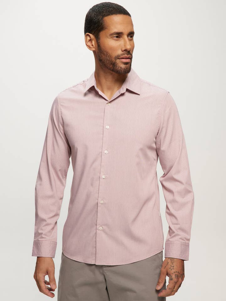 Chemise à manches longues en bambou à rayures pour la vente par Julian & Mark