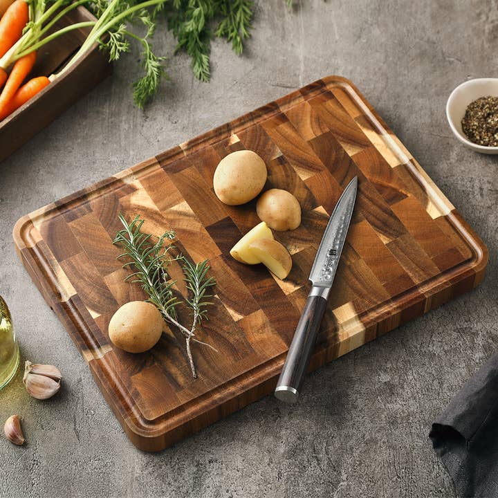 Xinzuo – wholesale Skärbräda – ändkorn akacia trä skärbräda 02